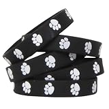 Teacher Created Resources Black with White Paw Print  Wristbands (6570)