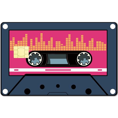 CREATCABIN Cassette Tarjetas Crédito Cinta Adhesiva Tarjeta Débito Etiqueta Piel Que Cubre Sin Burbujas Delgada Tarjeta Bancaria Personalizada Calcomanías Protectoras PVC Impermeable 18.6x13.7cm