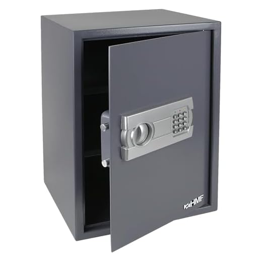 HMF 4612512 kassaskåp, möbelskåp elektroniskt lås, 50,0 x 35,0 x 31,0 cm, antracit