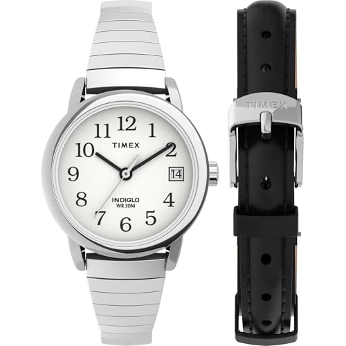 Image of TIMEX Easy Reader Round 25mm White Dial Analog Wome Watch - TWG025200JQ