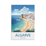 LNUYITR Algarve Portugal Vintage-Reiseposter, 20 x 30 cm, 