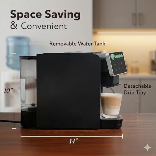 Image of Aura+ One-Touch Coffee Machine for Home with Touchscreen | 19-Bar Cappuccino, Latte & Espresso Maker | Milk Frothing & Auto Cleaning | Capsule Compatible (Aura+ Coffee Machine)