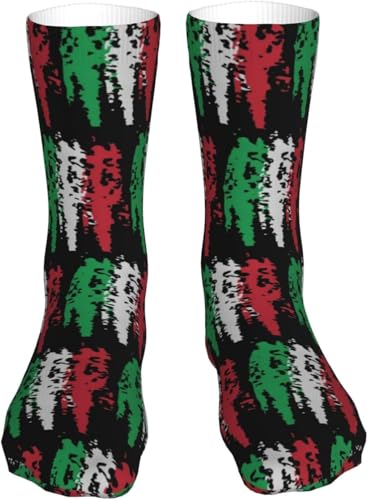 Media Deporte Italia Bandera Italiana Crew Socks Antiampollas Calcetines Deporte Cómodos Medias Deportivas Para Senderismo Regalo Aniversario 40Cm