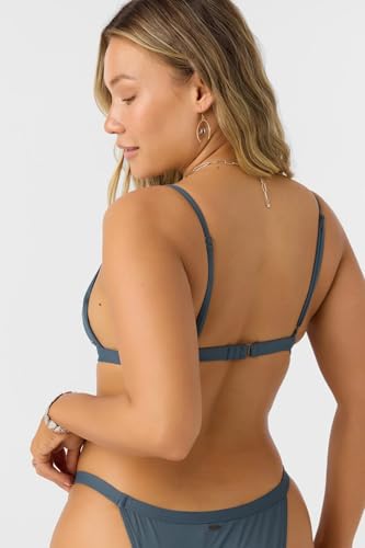 O'NEILL Womens Saltwater Solids Seaside Bikini Top, Slate, S2