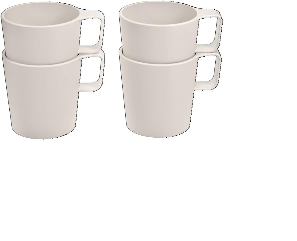 COZA DESIGN 10142/3468 Cocina Casual Plastic Mug Sets, 4 pcs, Gray