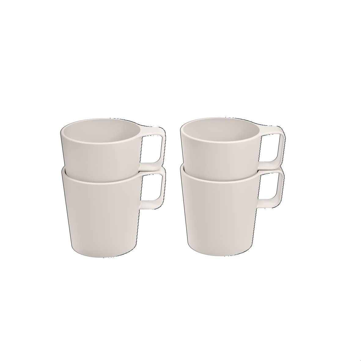 COZA DESIGN 10142/3468 Cocina Casual Plastic Mug Sets, 4 pcs, Gray
