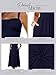 Sureple Corset Maxi Dress for Women Formal Adjustable Spaghetti Strap Knit Solid Pleated Bust Long Party Dresses(SP566-Navy-M)