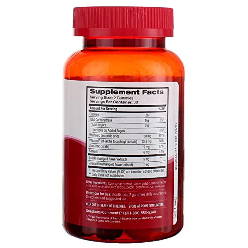 Bausch + Lomb Ocuvite Eye Health Gummies With Lutein, Zeaxanthin And Other Antioxidants, 60 Count Bottle (2 Pack) #TOP2