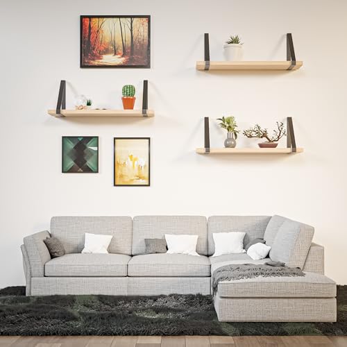 Soporte estantería pared resistente Amig triangular en acero negro de diseño funcional 7