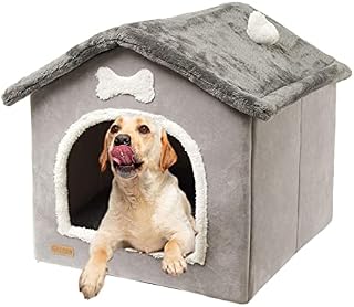 Foldable Dog House | Cozy Pet Dog House Indoor For Small Medium Dogs Cats, Winter Warm Cave Sleeping Bed Nest For Cats And Dogs Pet Products Basket Puppy Cave Sofa