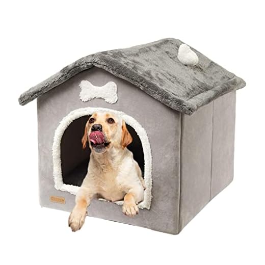 Niche pour Chien Intérieur - Amovible, Pliable, Antidérapante | Grotte Chaude Et Accueillante | Douce pour Animaux Domestiques | Chats, Chatons, Chiots
