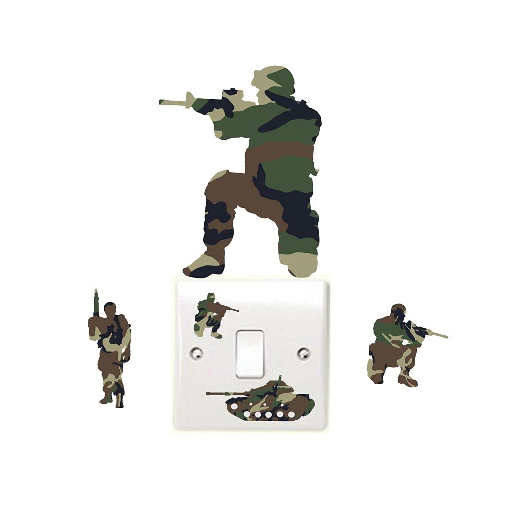Stickers On Your Wall Light Soldier Switch Wall Stickers Bedroom Perfect For Any Army Themed Room