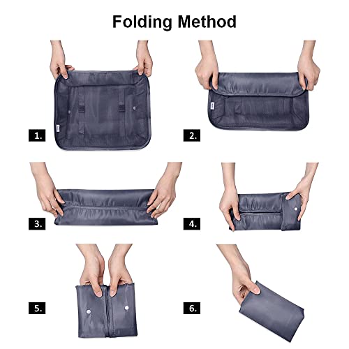 Image of OSDUE Packing Cubes for Suitcases, 8 PCS Travel Luggage Packing Organizers Waterproof Travel Essentials Bag Accessories, Clothes Shoes Cosmetics Toiletries Storage Bags, Gray