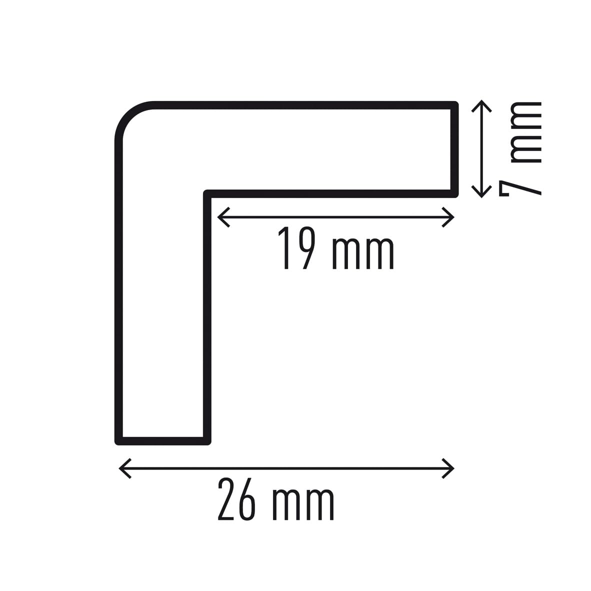 Durable Perfil de protección de esquinas C20, autoadhesivo, 1 m, paquete de 5, amarillo/negro, 1101130