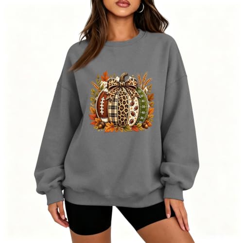 Cute Halloween Sweatshirts for Women Fleece Graphic Casual Pullover Tops | Halloween Outfits 2026, Spooky, Vintage, Autumn, Pumpkin Patch, Trick Or Treat, Weekend, Going Out, School, Camping, Winter - image 2