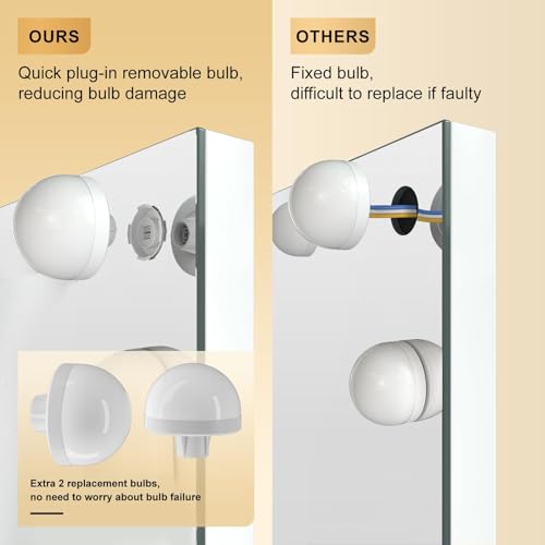 Smart Mirror with Lights and Bluetooth