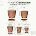 Utopia Home - Plant Pots Indoor with Drainage - 7/6.6/6/5.3/4.8 Inches Home Decor Flower Pots - Plastic Planters for Indoor Plants, Cactus, Succulents Pot (Terracotta, Pack of 10)