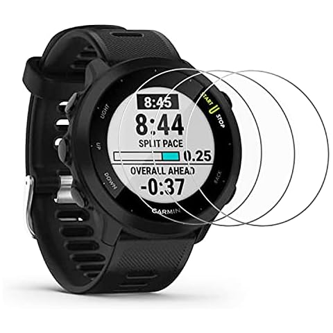 [3PACK] Garmin Forerunner 55 Screen Protector Glass, RBEIK Premium Bubble Free Installation Anti-Scratch 9H Hardness Tempered Glass Screen Protector for Garmin Forerunner 55 Cover