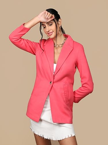 Image of CHKOKKO Women Chic Winter Coat Single Breasted | Knee Length Design with Buttoned Closure and Practical Front Side Pockets for Stylish and Comfortable Wear