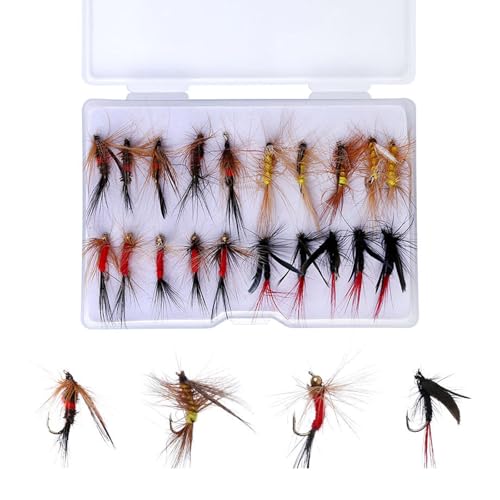 Soft Rubber Fly Fishing Baits Including Weights and Clear Storage for Freshwater Realistic Soft Rubber Fishing Lures