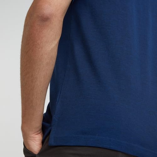 Image of Raymond Men Modern Fit Solid Pattern Pure Cotton Polo Neck Half Sleeve Casual T-Shirt