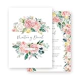 Invitaciones de Boda Personalizadas | Invitaciones de Boda Perfectas con Sobres Elegantes y únicos - Detalles para Invitados Eventos Especiales y Ceremonias Únicas - ONEPERSONAL (Bouquet)