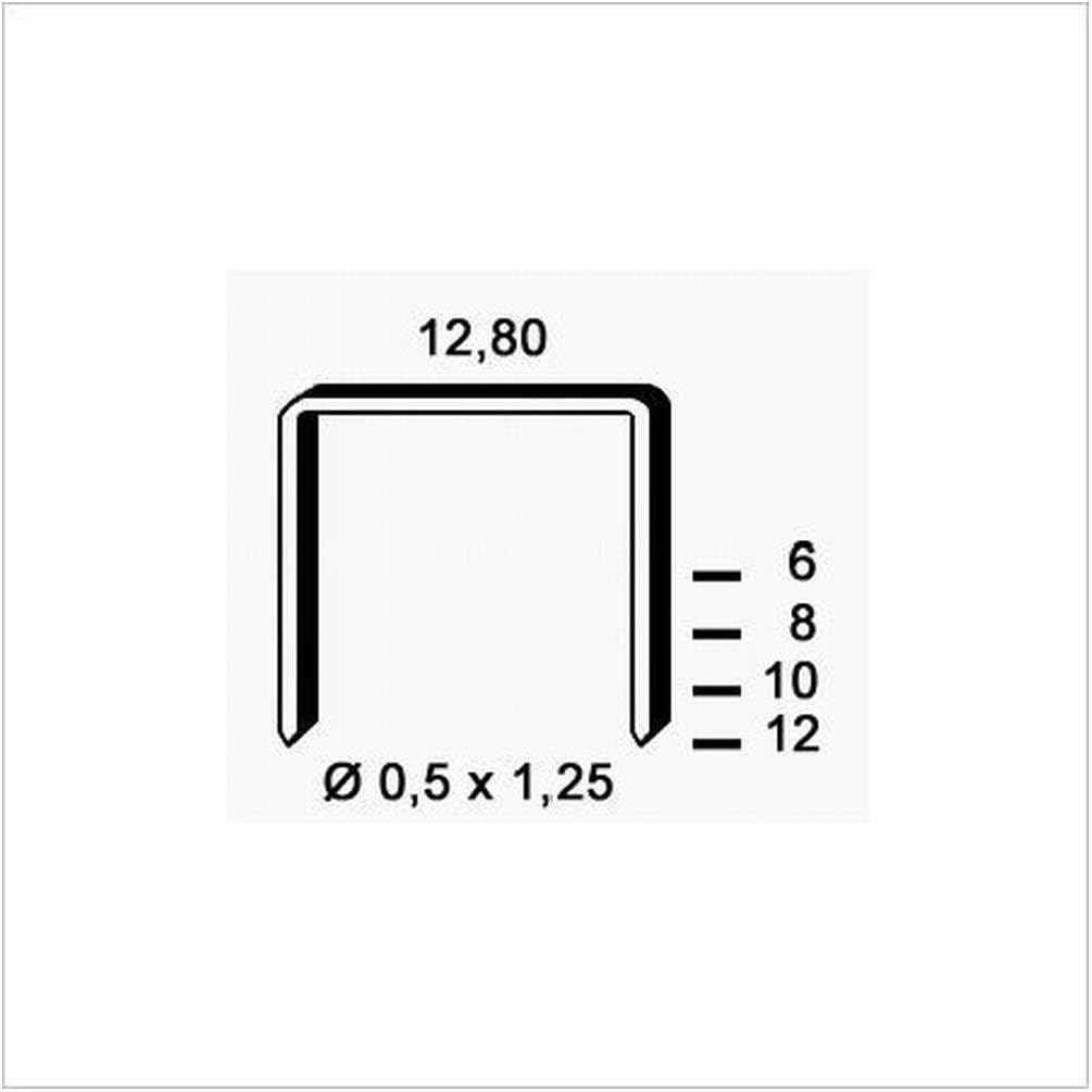 6.000 graffette zincate P-14-12.8x14x0.5x1.25 mm - D-Work