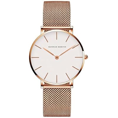 Gold Watches for Women Classy Round Quartz Watch Minimalist Waterproof Ladies Bracelet Wrist Watch,Stainless Steel Band,Reloj Mujer