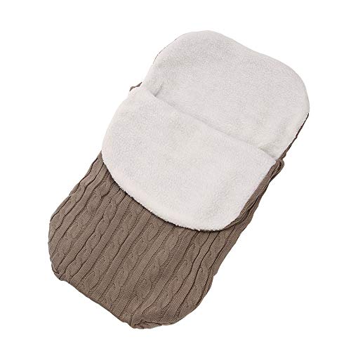 IEUUMLER Baby Neugeborene Gestrickt Wickeln Swaddle Decke Schlafsack für Kinderwagen, Buggy, Babytrage IE051 (Khaki)