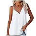 Ansenesna Bluse Camicia da Donna Crop Top Tinta Unita Scollo a V T-Shirt T-Shirt Crop Top Yoga Blusa Magliette Unita Colore Tops Germinate Lunga Elegante T-Shirt (White, L)