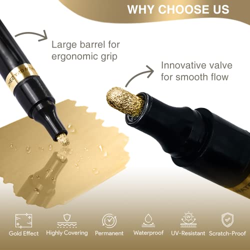 Zoet SHENZHEN XINGMAO STATIONERY CO., LTD. 3Pk Gold Chrome Marker Chrome Pen thumb #6