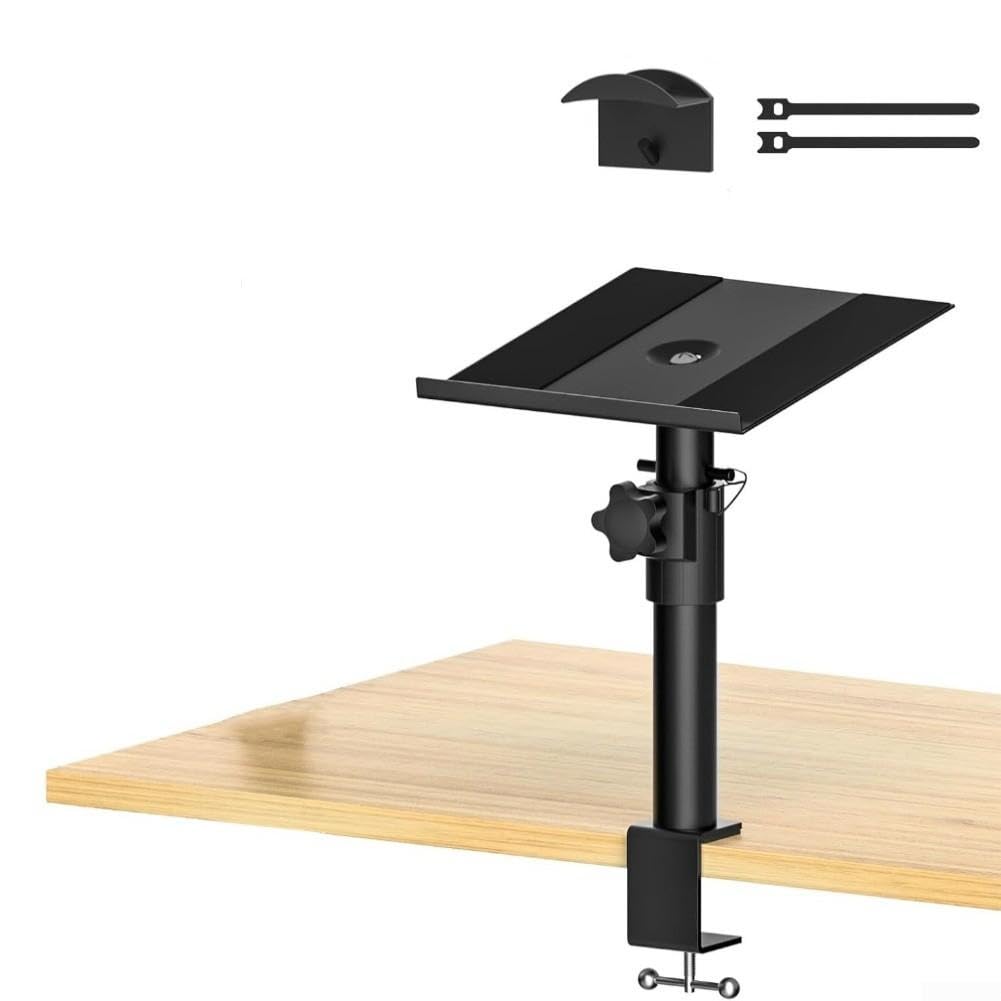 Supporto Altoparlanti con Morsetto Girevole 360° per Scrivania