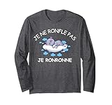 Je Ne Ronfle Pas Je Ronronne Chat Pyjama Homme Papy Ronfleur Manche Longue...
