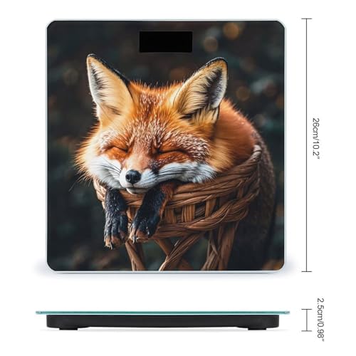 Báscula Digital de Baño con Diseño Divertido de Zorro Duradero miniatura 2