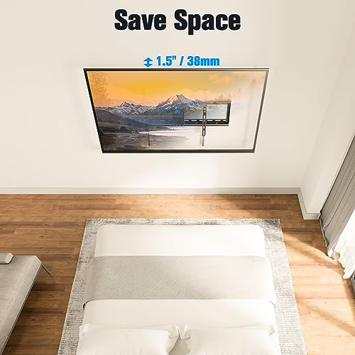 Mounting Dream MD2268-LK Ul Listed Tv Mount For Most 37-75 Inch Tv, Universal Tilt Tv Wall Mount Fit 16", 18", 24 Inch Stud With Loading Capacity 132Lbs, Max Vesa 600 X 400Mm, Low Profile Flat Wall Mount Bracket thumb #3