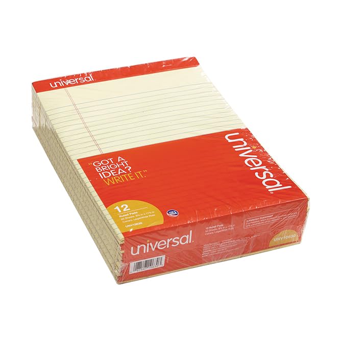 Canary Letter Size Note Pads - Wide Legal Rule 8-1 2 x 11-3 4 Size - Bright Yellow