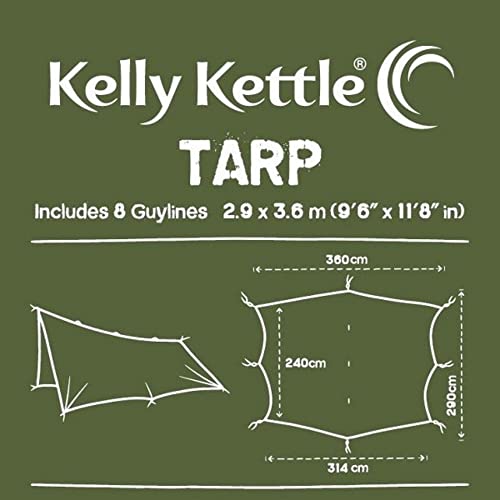 Kelly Kettle Waterproof Camping Tarp (Green Waterproof)