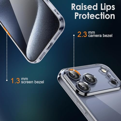 Image of REALCASE Stylish Silicone Back Cover Case for iPhone 17 Pro Max | Scratch Resistant Protective Crystal Clear Transparent Shock Proof Bumper Back Cover Case for iPhone 17 Pro Max
