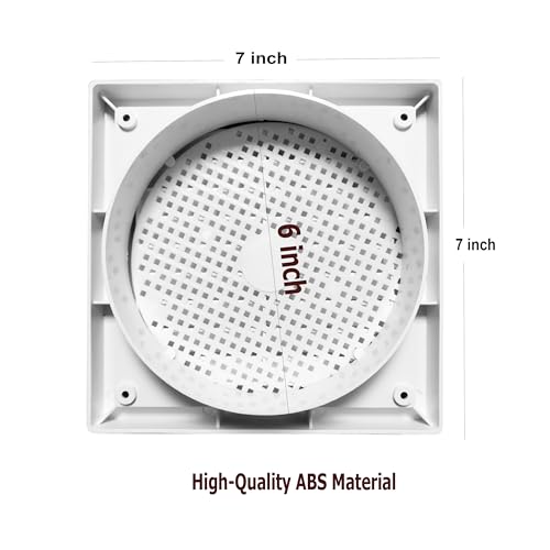 Image of 6 Inch Vent Cover /Ventilation Vent Cover /Chimney Pipe outer Vent Cover /Used for Anti Cockroach, Lizards, Insects, 150 mm Exhaust Fan Cap Chimney Pipe Cowl (ABS WHITE, 6 INCH)