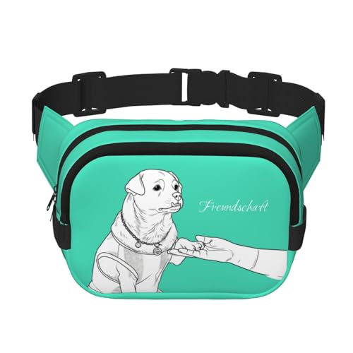 Kingmate Bauchtasche–Gürteltasche & Umhängetasche für Männer Damen, Crossbody Bag, Brustbeutel für Wandern, Festival, Hundetraining, Reisen, Alltag (Türkis, Kompakt)