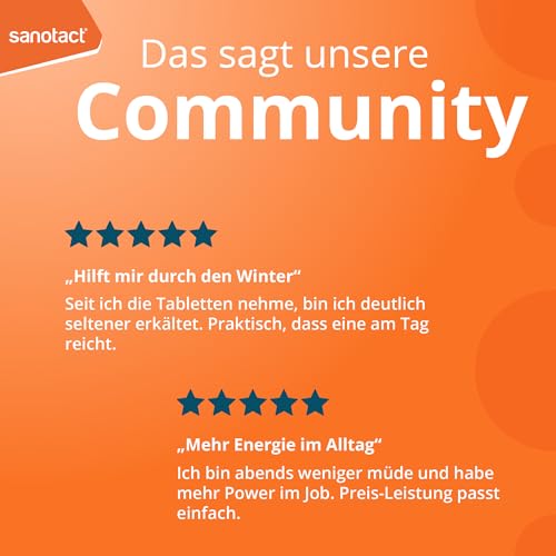 sanotact® Vitamin C 1500 – hochdosiert & vegan – 30 Tabletten Depot – Vitamin C hochdosiert für Immunsystem, Zellschutz & Energie – glutenfrei, laktosefrei, zuckerfrei – Immunsystem stärken