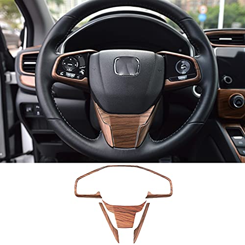 Cebat 15Pcs Full Interior Decoration Covers Center Consoles Instrument Panel Dashboard Trims Central Side Air Outlet Steering Wheel Moulding Trim Kits For Honda Crv 2017-2021 Peach Wood #TOP4