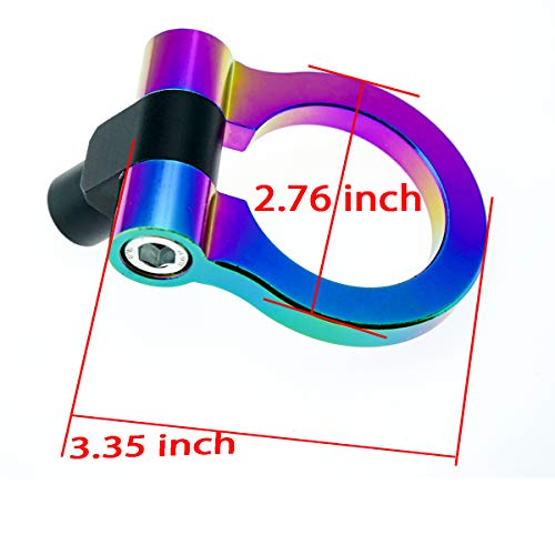 Xotic Tech Jdm Sport Track Racing Style Cnc Aluminum Screw-On Tow Hook Front Rear Bumper Compatible With Mitsubishi 2008-2016 Lancer Evolution Evo X 10 (Neo) #TOP2
