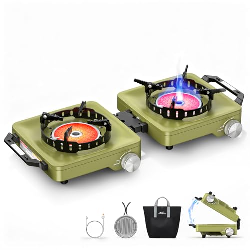MoKo Camping Stove 2 Burners, 36000BTU Propane Camp Stove with