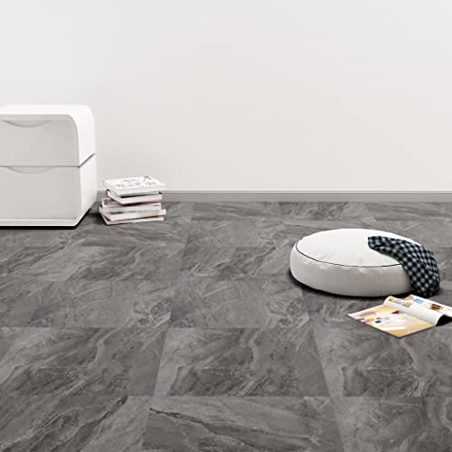 Snsowed Lamas para Suelo de PVC Autoadhesivas, Suelo Autoadhesivo, Tarima Flotante para Suelos, Parquet Laminado para Suelo, Vinilico Click, Piso De Autoadhesivo, Negro con Motivos 5,11 m2