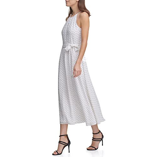 Dkny Women's Fit And Flare Midi Dress, Crm/Blk, 16 #TOP1