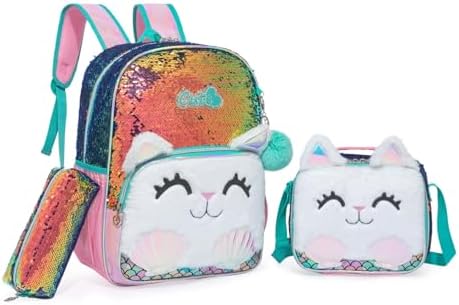 Mochila infantil, Kit Escolar 3 Peças, Mochila com Lancheira e Es...