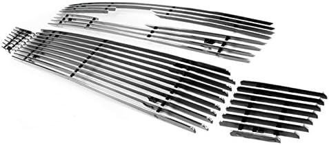 For Front Upper + Bumper Lower Billet Grille Insert 5Pcs Combo Bolton