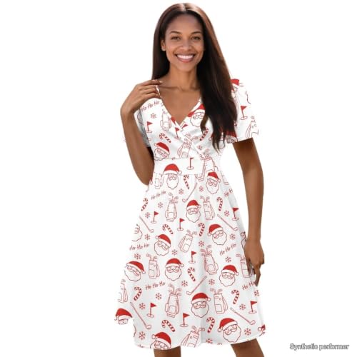 Image of Women's Summer Dresses Short Sleeve Formal Dresses with Pockets | Lightweight polyester fabric delivers cool airflow during hot summer outdoor activities