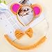 Xcgbxzd Monkey Costume Set Cute Monkey Ears Headband Bowtie and Tail Animal Costume Kit for Halloween Party Dress Up Brown